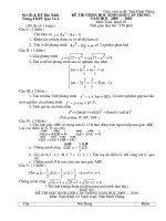 đề thi và đáp án tham khảo chọn 10