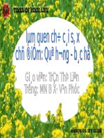 Lam quen chu cai s, x