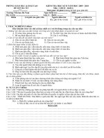 ĐỀ THI HỌC KÌ II 6,7,8, 9 VÀ ĐÁP ÁN