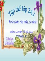 Tuần 8. Luyện tu và câu