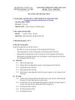 Đề cương chi tiết học phần tài nguyên và môi trường du lịch Việt Nam