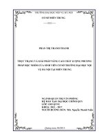 Tiểu luận THỰC TRẠNG VÀ GIẢI PHÁP NÂNG CAO CHẤT LƯỢNG PHƯƠNG PHÁP HỌC NHÓM CỦA SINH VIÊN CƠ SỞ TRƯỜNG ĐẠI HỌC NỘI VỤ HÀ NỘI TẠI MIỀN TRUNG
