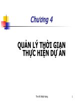 Slide bài giảng môn quản trị dự án: Chương 4: Quản lý thời gian thực hiện dự án