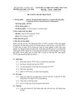 Đề cương chi tiết học phần quản lý tài nguyên thiên nhiên trên cơ sở phát triển cộng đồng