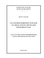 Các giải pháp Marketing về du lịch của Trung tâm xúc tiến du lịch Thành phố Đà Nẵng