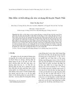 Đặc điểm và biến động cấu trúc sử dụng đất huyện Thạch Thất