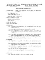 Đề cương chi tiết học phần thuốc và hóa chất trong thủy sản