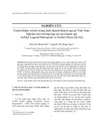 Trách nhiệm xã hội trong kinh doanh khách sạn tại Việt Nam Nghiên cứu trường hợp tại các khách sạn Sofitel Legend Metropole và Sofitel Plaza Hà Nội