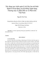 Xây dựng quy trình quản lý tài liệu lưu trữ hình thành từ hoạt động của hệ thống Ngân hàng Thương mại cổ phần Đầu tư và Phát triển Việt Nam