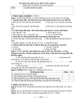 Đề kiểm tra HKII công nghệ 9 (đề tham khảo)