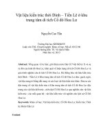 Vật liệu kiến trúc thời Đinh – Tiền Lê ở khu trung tâm di tích Cố đô Hoa Lư