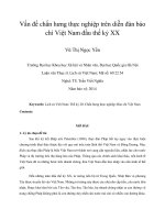Vấn đề chấn hưng thực nghiệp trên diễn đàn báo chí Việt Nam đầu thế kỷ XX