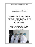 giáo trình vệ sinh trong chế biến nhuyễn thể hai mảnh vỏ