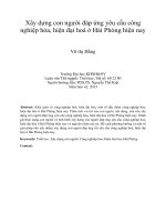 Xây dựng con người đáp ứng yêu cầu công nghiệp hóa, hiện đại hoá ở Hải Phòng hiện nay