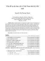 Vấn đề tự do báo chí ở Việt Nam thời kỳ đổi mới