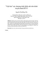 Việt hóa các chương trình thiếu nhi trên kênh truyền hình HTV3