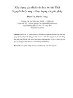 Xây dựng gia đình văn hoá ở tỉnh Thái Nguyên hiện nay – thực trạng và giải pháp