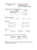 Đề thi Cuối kì II - Toán lớp 2 năm học 2010-2011