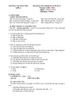 Đề thi Cuối kì II - Tiếng việt  lớp 2 năm học 2010-2011