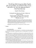 Vấn đề gia đình trong tác phẩm Nguồn gốc của gia đình, của chế độ tư hữu và của nhà nước với việc xây dựng gia đình ở Việt Nam hiện nay