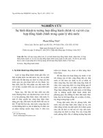 Sự hình thành tư tưởng hợp đồng hành chính và vai trò của hợp đồng hành chính trong quản lý nhà nước