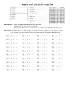 kiểm tra học kì 2 trắc nghiệm 9