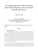 Xây dựng đội ngũ cán bộ, công chức cấp xã ở huyện Thạch Hà đáp ứng yêu cầu cải cách hành chính nhà nước hiện nay