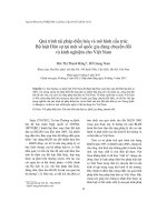 Quá trình tái pháp điển hóa và mô hình cấu trúc Bộ luật Dân sự tại một số quốc gia đang chuyển đổi và kinh nghiệm cho Việt Nam