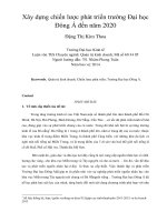 tóm tắt luận văn Xây dựng chiến lược phát triển trường đại học đông á đến năm 2020