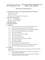 đề cương chi tiết học phần công nghệ các chất hoạt động bề mặt