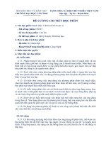 đề cương chi tiết học phần mạch điện 1