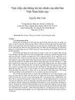 Việc tiếp cận thông tin tài chính của nhà báo Việt Nam hiện nay