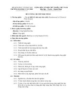 đề cương chi tiết học phần cơ sở thiết kế nhà máy hóa chất