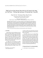 Đánh giá mở rộng thương hiệu dưới góc độ người tiêu dùng tại Việt Nam - Trường hợp áp dụng với thương hiệu Vinamilk