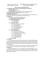 đề cương chi tiết học phần phổ tu bóng đá