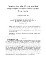 Ứng dụng công nghệ thông tin trong hoạt động thông tin thư viện tại trường Đại học Hùng Vương