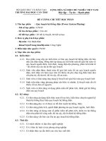 đề cương chi tiết học phần quy hoạch hệ thống điện