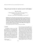 Mạng lưới quan hệ xã hội với việc làm của sinh viên tốt nghiệp