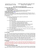 đề cương chi tiết học phần bóng đá nâng cao III