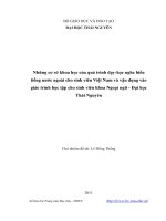 Những cơ sở khoa học của quá trình dạy - học nghe hiểu tiếng nước ngoài cho sinh viên Việt Nam và vận dụng vào giáo trình học tập cho sinh viên khoa Ngoại ngữ - Đại học Thái Nguyên