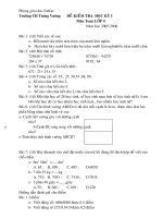 ĐỀ THI  CÁC MÔN CUỐI HỌC KÌ  2 - LỚP 4