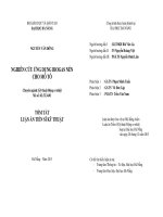 tóm tắt luận án tiến sĩ Nghiên cứu ứng dụng Biogas nén cho mô tô