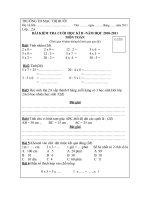 ĐỀ THI CUỐI HỌC KÌ  2 - LỚP 2