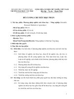 Đề cương chi tiết học phần phương pháp nghiên cứu khoa học - nông nghiệp