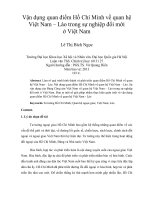 Vận dụng quan điểm Hồ Chí Minh về quan hệ Việt Nam – Lào trong sự nghiệp đổi mới ở Việt Nam