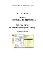 giáo trình quản lý bộ phận máy