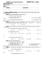 Đại số 7. Kiểm tra 1 tiết Chương 2