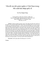 Vấn đề xóa đói giảm nghèo ở Việt Nam trong bối cảnh hội nhập quốc tế