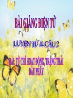 LT&C T8 TỪ CHỈ HOẠT ĐỘNG, TRẠNG THÁI. DẤU PHẨY