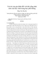 Vai trò của gia đình đối với đời sống tình cảm của học sinh trung học phổ thông